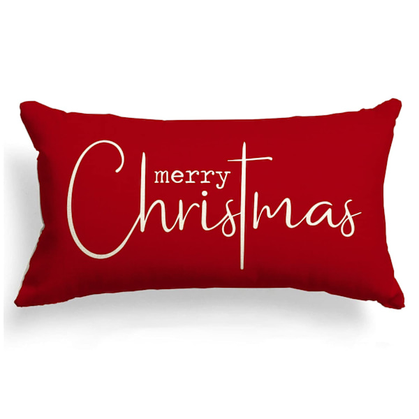 Set med 2 julkuddfodral God Jul Röd 12X20\"