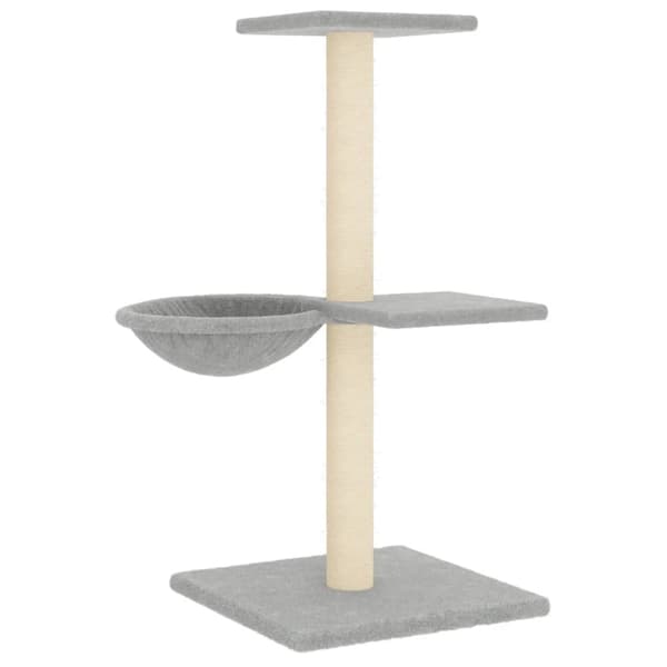 vidaXL Klorestativ med sisalstolper lysegrå 72 cm Gray 3000