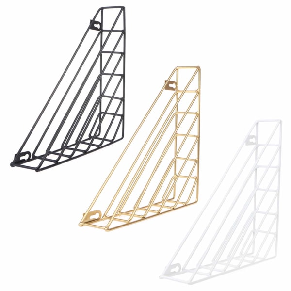 Nordisk Geometri Vægmonteret Avisstativ - Jern (Guld)