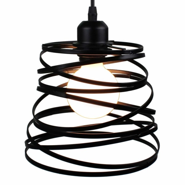Pendant Light Industrial Design Ø 20cm E27 40W, Black (no bulb)