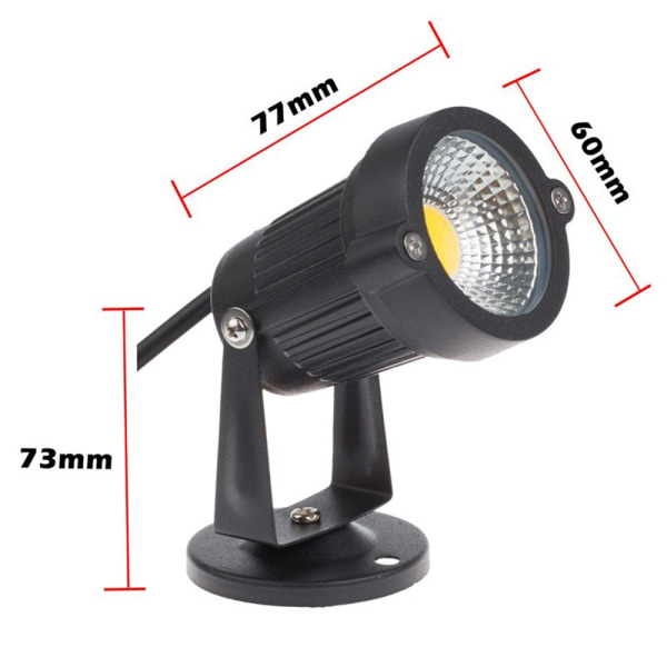 Sæt med 4 Cob LED-spotlights 5W 220V Justerbar（Koldt hvidt）