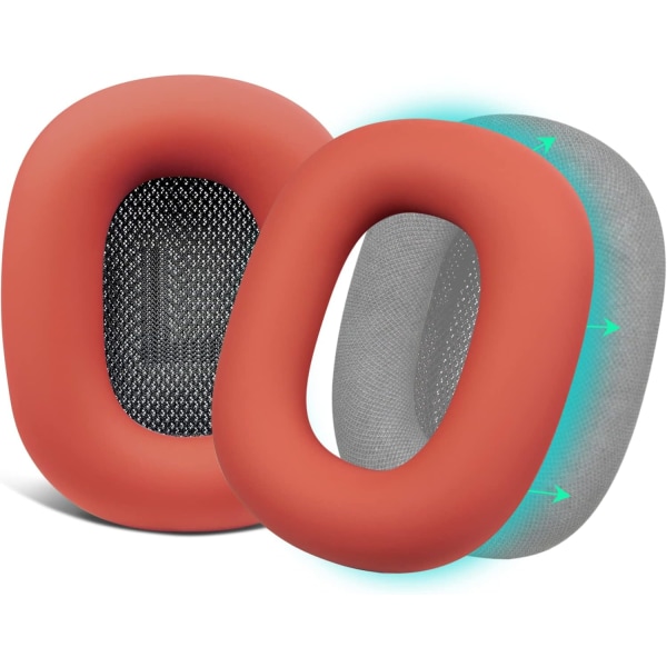 Silikoniset suojapehmusteet AirPods Max -kuulokkeille, hienkestävät, helposti pestävät, kestävät Red