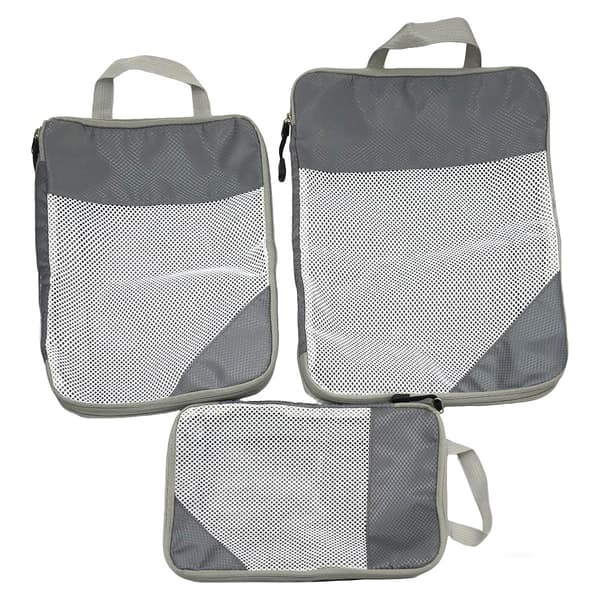 Bagageorganisatörsset - Resväska Packkuber / Set om 3 Grå Grey 363