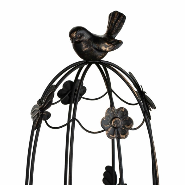 Dekorativ fuglebur lysestake for Dekor svart 38cm