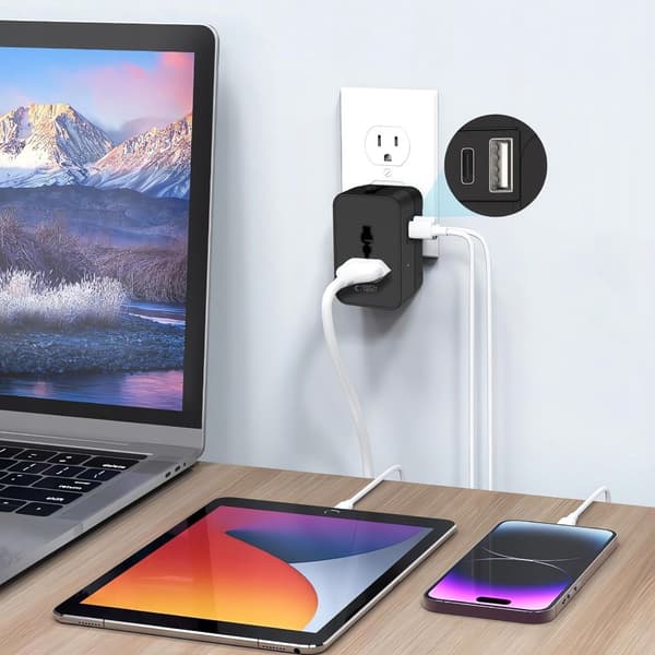 Tech-Protect Reseadapter EU / UK / US / AU Svart 90