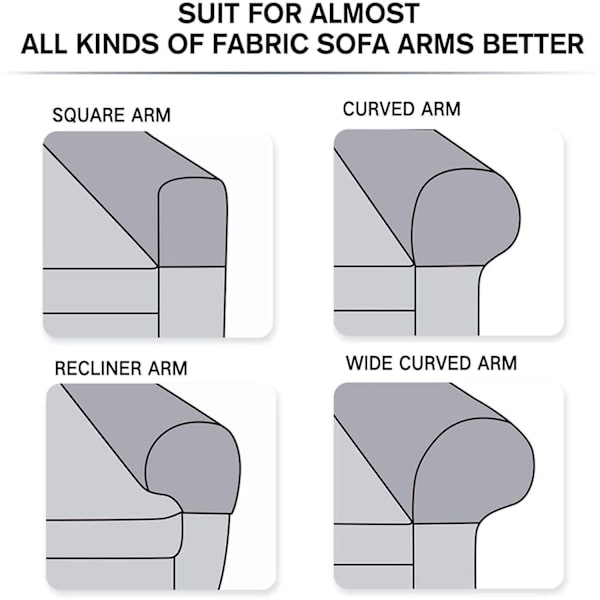 Set med 2 stretchiga diamantmönstrade fåtölj- och sofföverdrag för möbelskydd, halkfria sofföverdrag i spandex-polyester