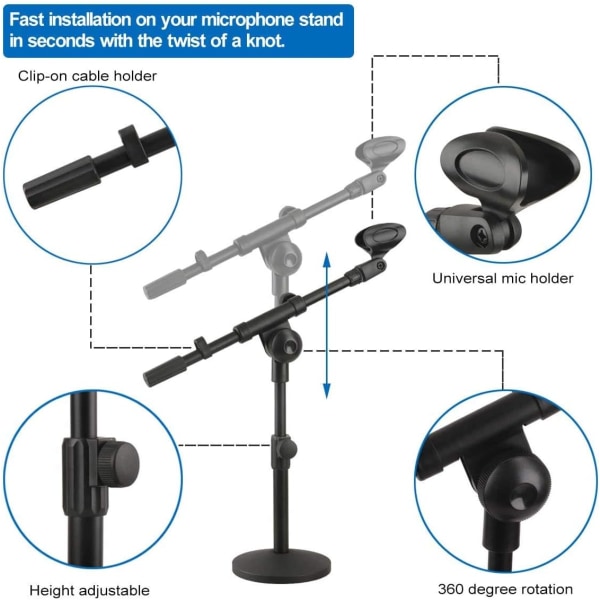 Mikrofonstativ Skrivbordsstativ Höjdjusterbart