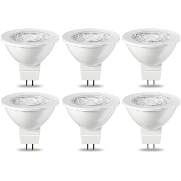 6pcs GU5.3 MR16 LED Light Bulbs 5W Warm White Non Dimmable 220V