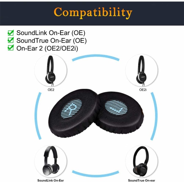 Professionell öronkuddar för Bose On-Ear 2 (OE2 & OE2i)