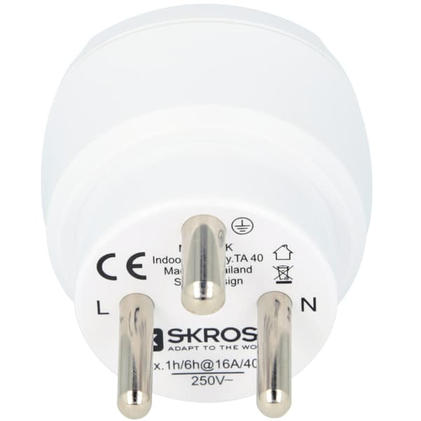 Reseadapter Europa till Danmark Jordad 70