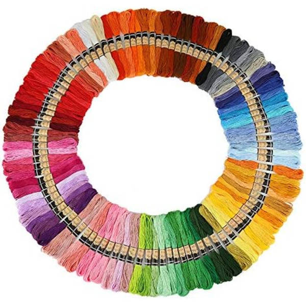 100 färger, dockbroderigarn/kvarngarn
