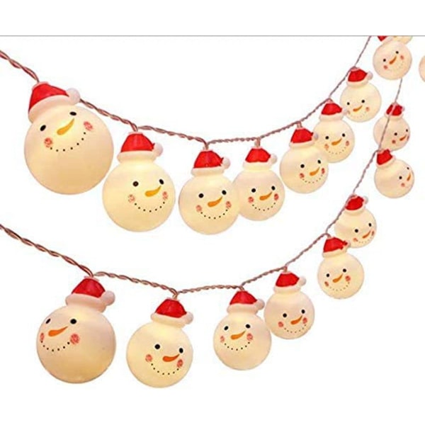 Christmas Snowman String Lights 2m 10 LED juledekor