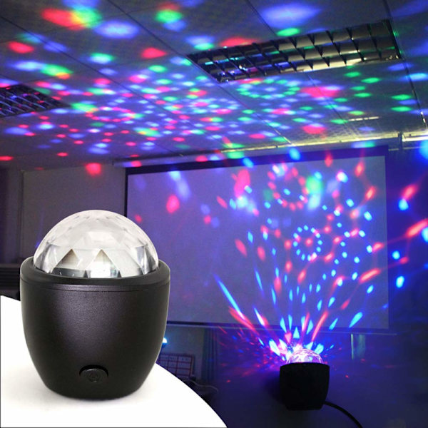 Mini LED-scene lys DJ Disco-kugle lys, roterende LED-lys