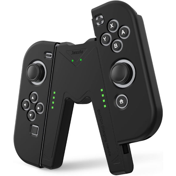 Latauskahva Nintendo Switch/OLED:lle, latausjoystick, mukava V-muotoinen peliohjain akun merkkivaloilla black