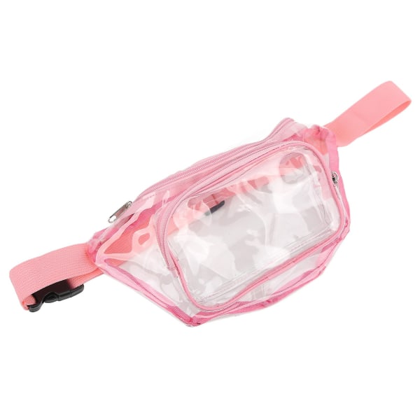 Rosa PVC Transparent Vattentät Midjeväska Bälte Väska för Resor