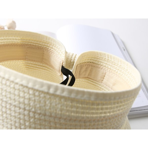 Solhat med bred skygge til kvinder, foldbar kasket med hestehale, strandhat med opbevaringspose til sommer