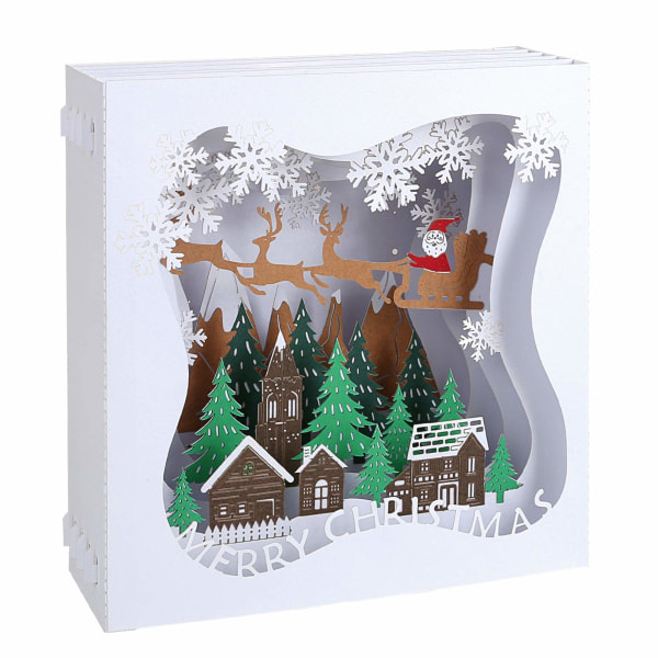 Merry Christmas Pop Up Card 3D Holiday Gratulationskort