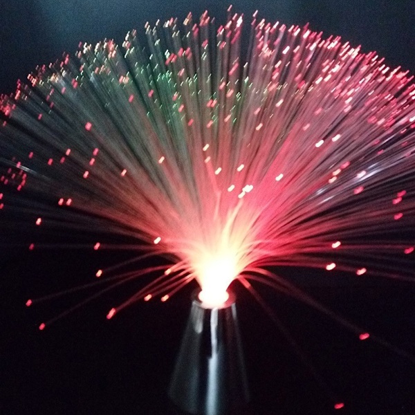 Fiberoptisk lampa / Fiberlampa - Färgväxlande - 30 cm Multifärgad
