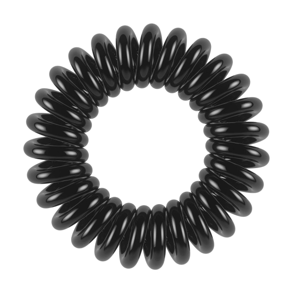 Original hårslips 3x spiral hårslipsar svart för tjejer, kvinnor och män Jag håller starkt och skonsamt mot håret
