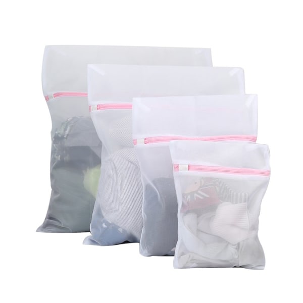 Mesh Laundry Bags, Set of 4 Durable Washing Bags