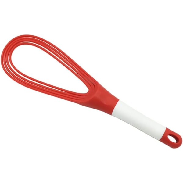 29CM Plast Flat Visp Tjock Tråd Äggvisp Visp Non Stick Köksredskap för Matlagning Blanda Vispa Rör (Röd)