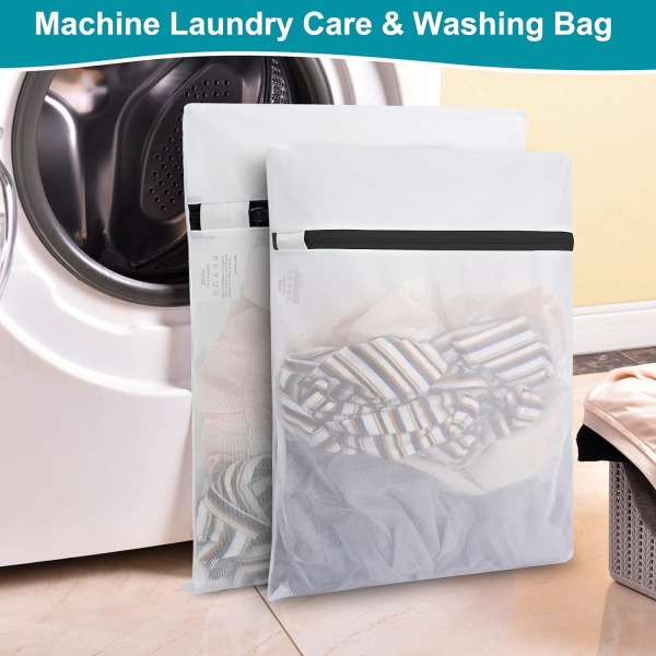 Netttøy vaskepose Slitesterk maskinvaskpose for delikatesser, bluse, sko, bh, undertøy, babyklær, vaskepose - sett med 6
