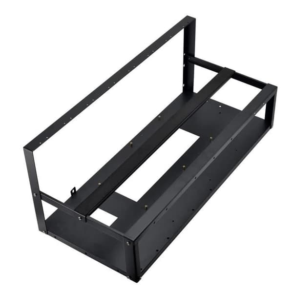 Stål 6/8 GPU Mining Rig Ram Fäste Öppen Luft Dator Chassi Ram