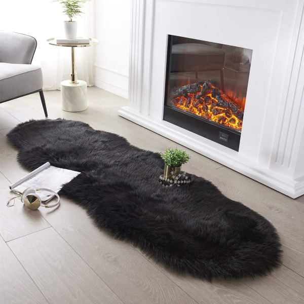 Ultrasoft Fluffy Rug Hvid Kunstig Fåreskind Plys Arealrug Shaggy Sofa Cover Sæde Pude Pels Tæppe Ved Siden af Tæpper