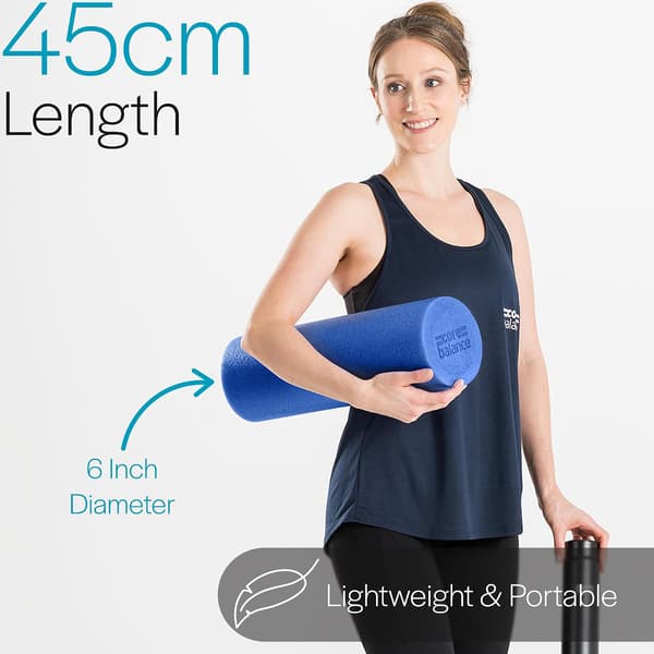 Foam Roller Massager 45 cm Lang Medium Density EPE Muskelmassage (45 cm - Blå)