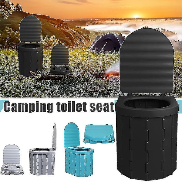 Kannettava taittuva wc-istuin retkeilyyn, vedenpitävä kannella, auton asuntovaunun teltta wc-ämpäri