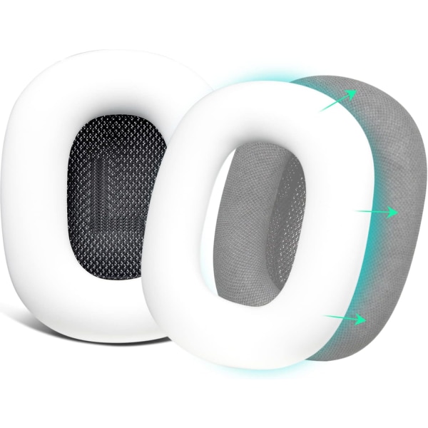 Silikoniset suojapehmusteet AirPods Max -kuulokkeille, hienkestävät, helposti pestävät, kestävät White
