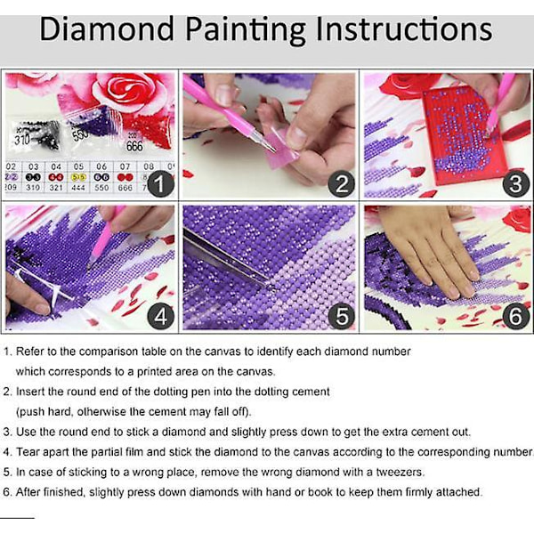 5D Diamantmålning Blommor Modell 3 3