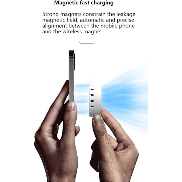 Magneettinen jäähdytin sopii iPhone 15W langattomalle laturille, langaton laturi pelaamiseen, lämmönpoisto (musta)