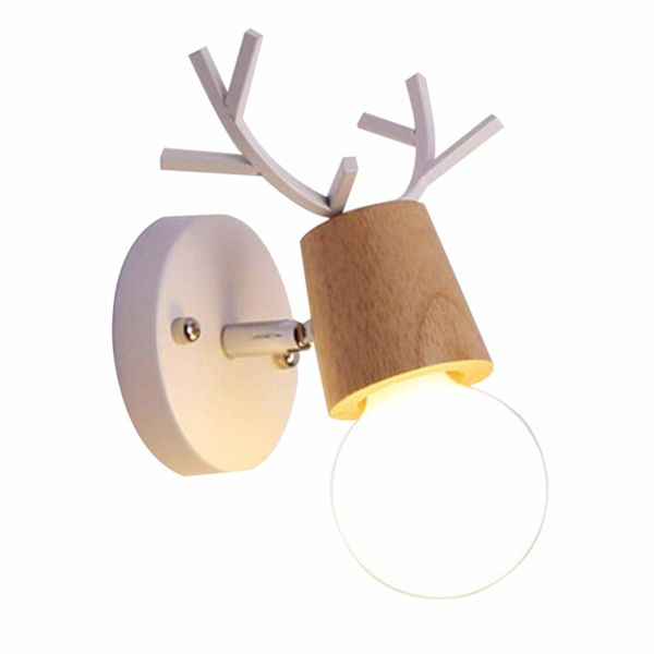 E27 Vegglampe Belysning Barne Vegglampe Kreativ Juledekorasjon Gevir Hjorteform Belysningslampe For Soverom, Stue, Korridor, Trapper.