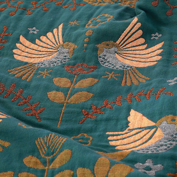 100% bomulls Boho-filt, vardagsfilt, dubbelsidig filt, sängkläder - grön 150x200cm
