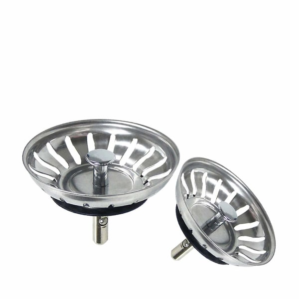 Kjøkkenvask-sil, vask-sil-stopperfilter, rustfritt stål servantavløp for kjøkkenet ditt bad-diameter 80 mm (2 pakker)