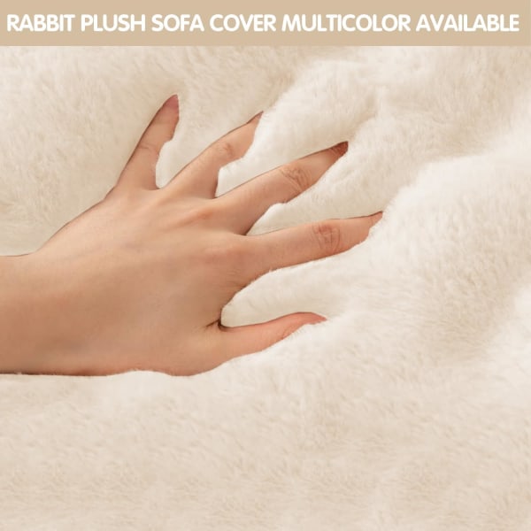 Paksut Rabbit-pehmopäälliset 1 2 3 -paikkaiset, liukumattomat sohvapäälliset, hauska sumea cover, lämpimät samettiset sohvatyynynpäälliset (70x120 cm)