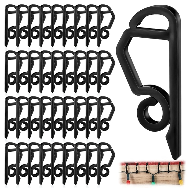 Christmas Light Clip, 100pcs Weatherproof Outdoor Gutter Clips