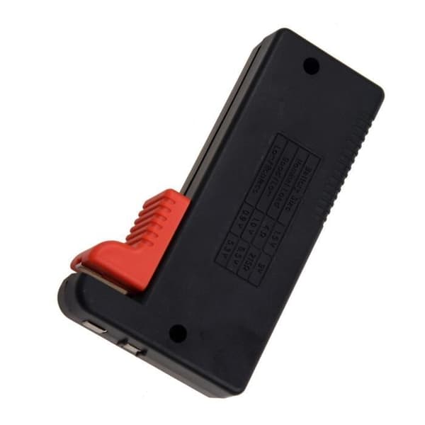 Universal batteritester - SODIAL - Generisk - Sort - AA / AAA / C / D / Knapcelle og 9V PP3 batterier