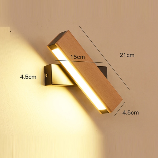 LED-seinävalaisin, 4W 400LM 360°, 3000K lämmin valkoinen Dia 21CM