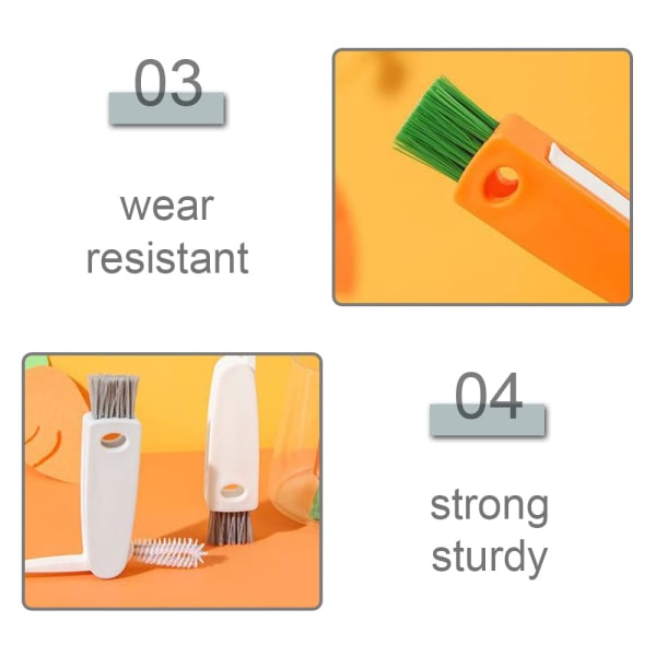 2 stk Multipurpose Bottle Gap Cleaner børster