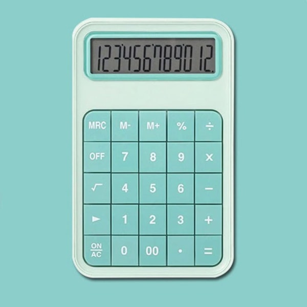 Kalkulator Kontormote Dedikert kalkulator Liten bærbar bærbar multifunksjonskalkulator med stor skjerm med stor knapp