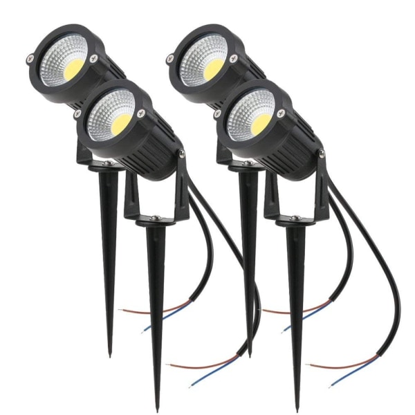 Set of 4 Cob LED Spotlights 5W 220V Adjustable（Cold White）