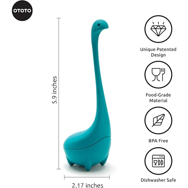 Teinfuser, Tetillbehör, Silikonteinfuser, Söta Gåvor, Teinfusorer för Löst Te, Söt Tesil (Turkos)