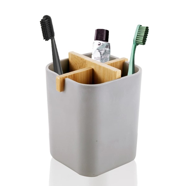 Bambus tandbørsteholder Elektrisk tandbørsteholder (grå)