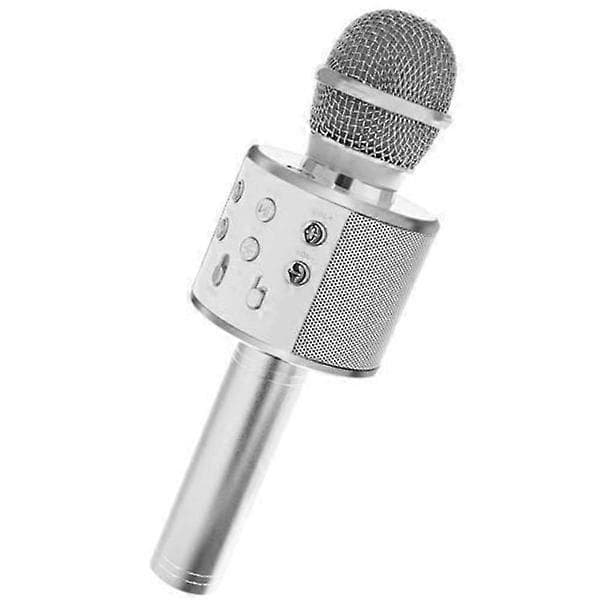 Karaokemikrofoni kaiuttimen ja Bluetoothin kanssa, Hopea silver