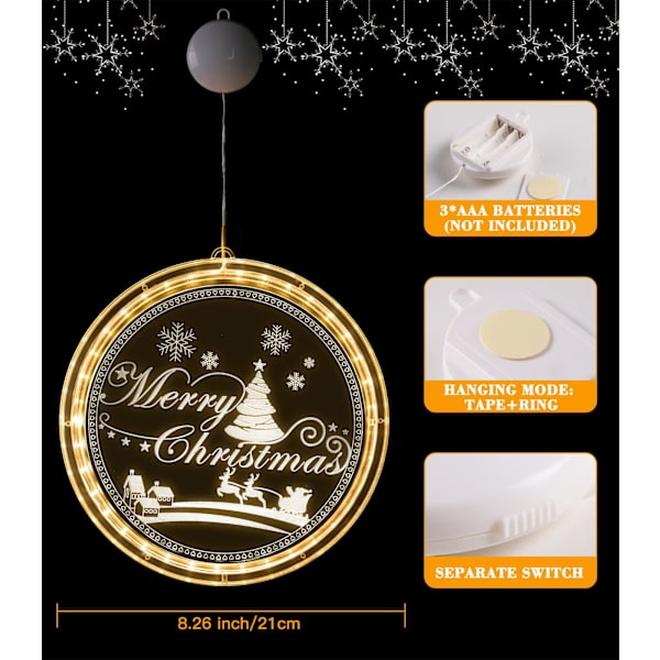 Jul Fönsterlampor Dekor Led Varm Vit (God Jul)