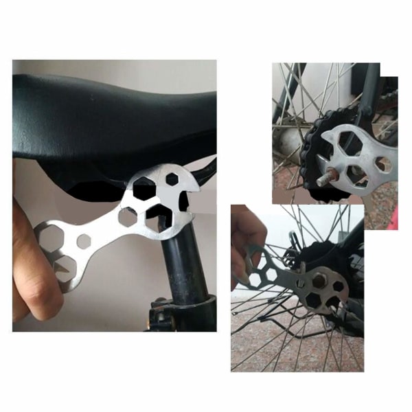 2 stk Sykkelreparasjonsverktøysett Monteringsverktøy ,Sølv