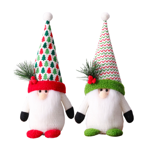 2-Pack Christmas Plys Gnome Statue Kaffe Hjørne Ornament