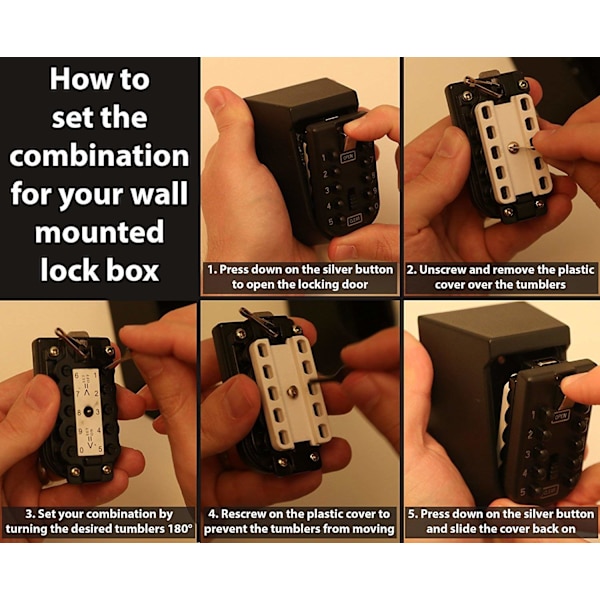 Kombinationsnyckellåda (Svart lock)